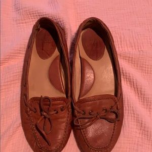 Frye brown leather loafers shoes